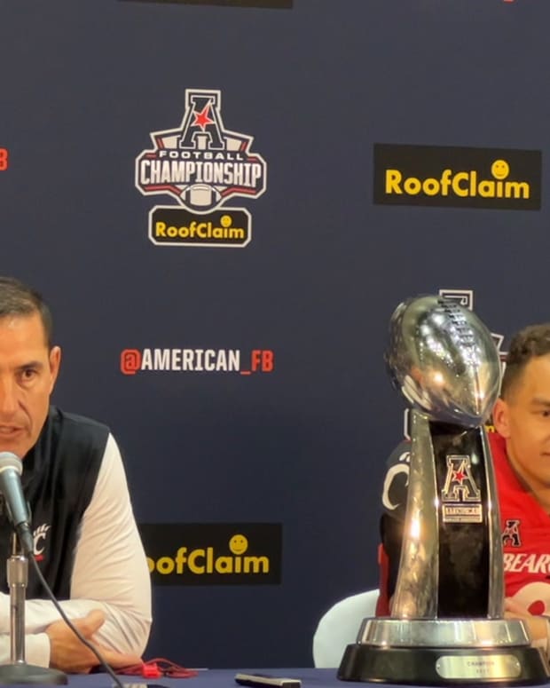 Luke Fickell and Desmond Ridder on Cincinnati Bearcats College Football Playoff